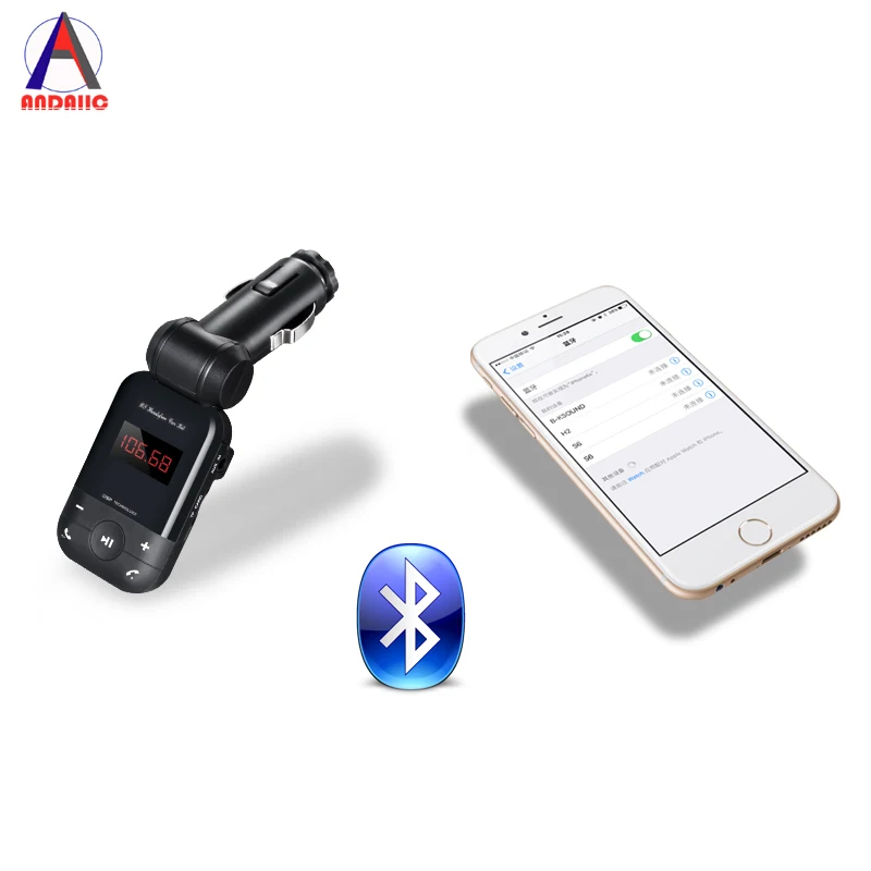 Bluetooth динамик Bluetooth передатчик автомобильное зарядное устройство USB быстрая зарядка в автомобиле A2DP громкой связи для iPhone и смартфонов