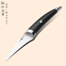 TUO Marke Küche zubehör 3,5 ”Deutsch Stahl X50 Obst Messer mit Fashional ABS weiß + schwarz Griff Und Spiegel polnisch