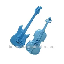 Инструменты для выпечки мини-скрипка гитара музыкальный инструмент складывающийся сахарный торт силиконовые формы форма для шоколада глиняная форма