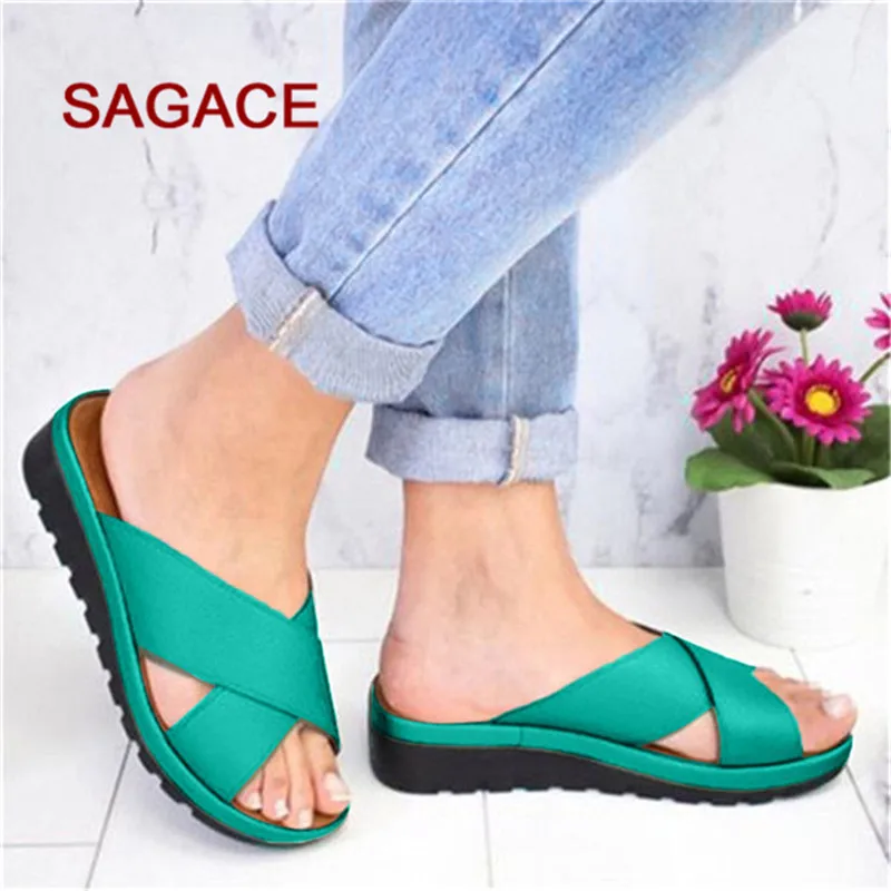 

Sexy Leopard Sandals Summer Women Slipper Open Toe Platform Casual Shoe Lady Outdoor Beach Flip Flops Girl Wedges Shoes