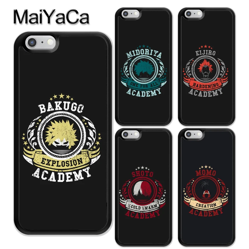 

MaiYaCa Anime My Hero Academy Rubber Phone Case For iPhone 6 6S 7 8 Plus 5 5S SE X XR XS MAX Coque Funda Cover Shell