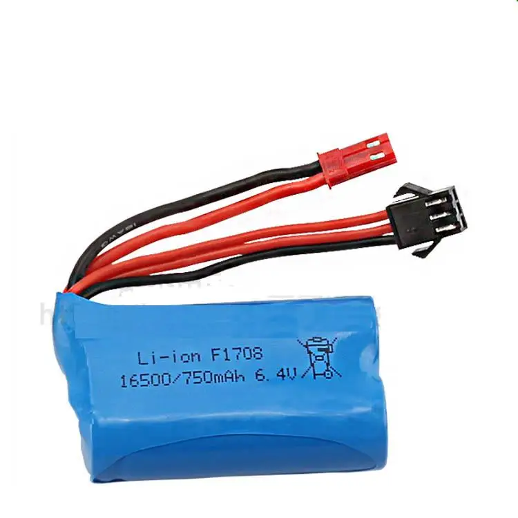 Wltoys 6,4 v 750mAh литий-полимерный аккумулятор для wltoys A959-A A969-A A979-A K929-A на радиоуправлении - Цвет: Цвет: желтый