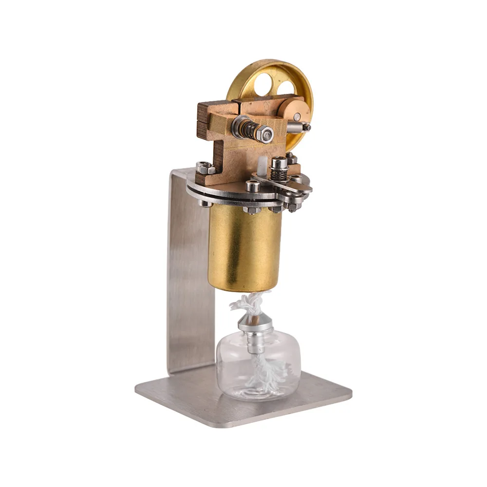 

Mini Live Steam Engine Model Single Cylinder Stirling Copper Engine Model Experiment Educational Toy Gift For Kid Children Adult