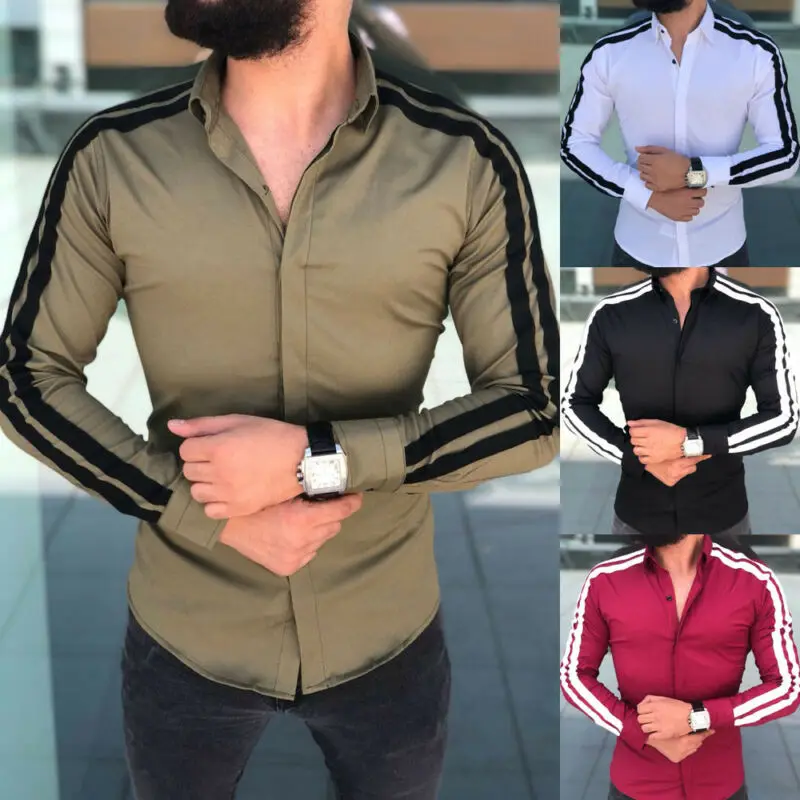 arrival Long Sleeve Mens Shirts Button Up Business Work Smart Formal Plain Dress Top Casual Slim Fit Men Men's Clothing arrival Long Sleeve Mens Shirts Button Up Business Work Smart Formal Plain Dress Top Casual Slim Fit Men Men's Clothing