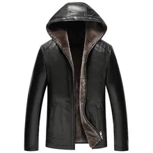 Кожаная замшевая дубленка, Мужская зимняя меховая куртка с капюшоном, мужское меховое цельное кожаное пальто,, новинка, Феникс 1031F