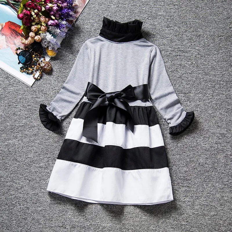 Платье для маленьких девочек; платья в горошек с длинными рукавами для девочек; детская одежда; платье принцессы; roupas infantis От 2 до 6 лет