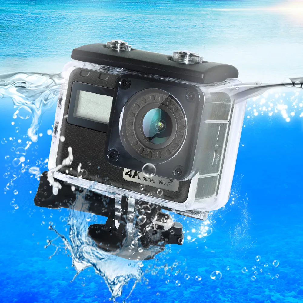 

4K 16MP Touch Screen Wifi Outdoor Camera Ultra HD 30m Underwater Waterproof Digital Video Camera Remote Sports Helmet Camcorder