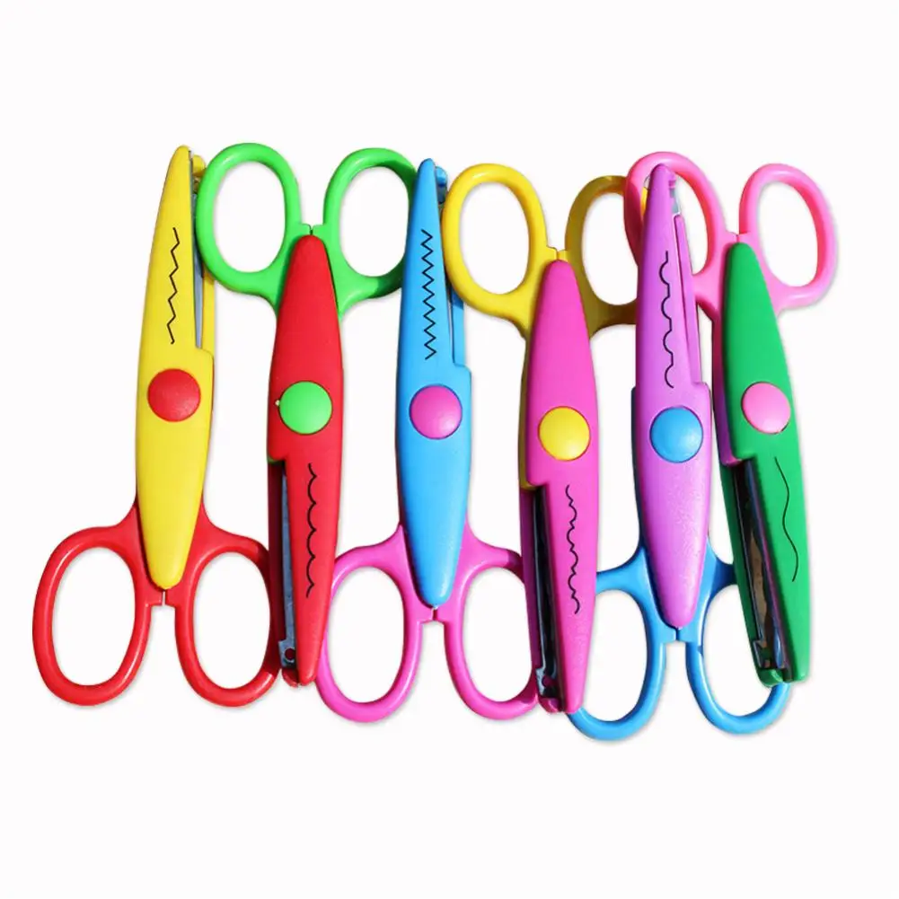 

6 Shapes Creative Cut Pictures Paper Edging Scissors Set DIY for Kids Scrapbook Handmade Artwork Card,Paper Cut DIY scissors