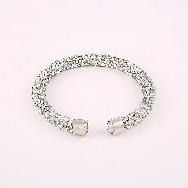 Wholesale 12pcs/lot Single Rhinestone Bracelets And Bangle Crystal Cuff
