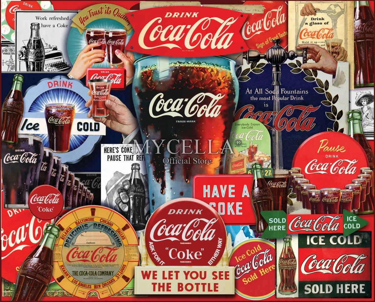 

5d Diy Diamond Painting Cross Stitch Diamond Embroidery Cola Food & Drink Vintage & Nostalgia Diamond Mosaic Home Decor Gifts