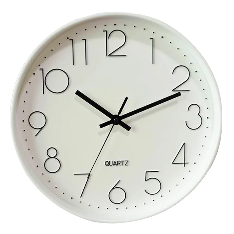 

12inch 30cm wall clock living room modern minimalist atmosphere creative fashion round bedroom silent