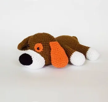 

crochet toy rattle dog model number wx004