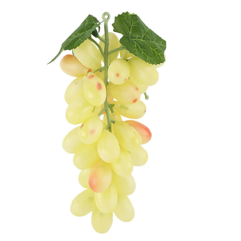 Декоративные реалистичные искусственные виноград реалистичные поддельные фрукты паб вечерние украшения для дома кухонный шкаф магазин - Цвет: White