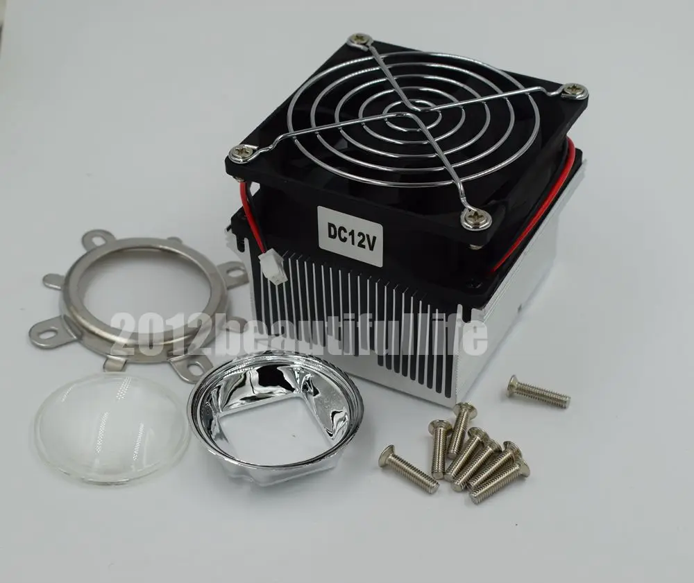60degree 90degree 120degree Lighting Angle DC12V Aluminum Heat sink Radiator with Fan for 20W 30W 50W 60W High Power Led