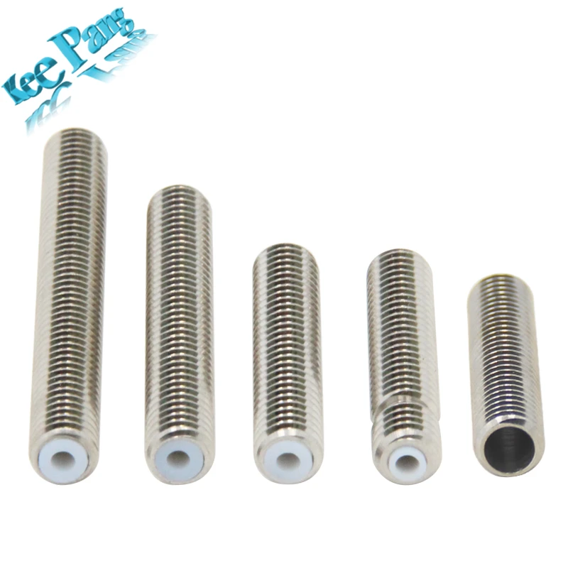 Stainless Steel Throat Long M6 30mm 40mm Threaded For MK8 MK9 1.75mm Filament 3D Printers Parts Teflon Tube Full Metal Part 4.1 Stainless Steel Throat Long M6 30mm 40mm Threaded For MK8 MK9 1.75mm Filament 3D Printers Parts Teflon Tube Full Metal Part 4.1
