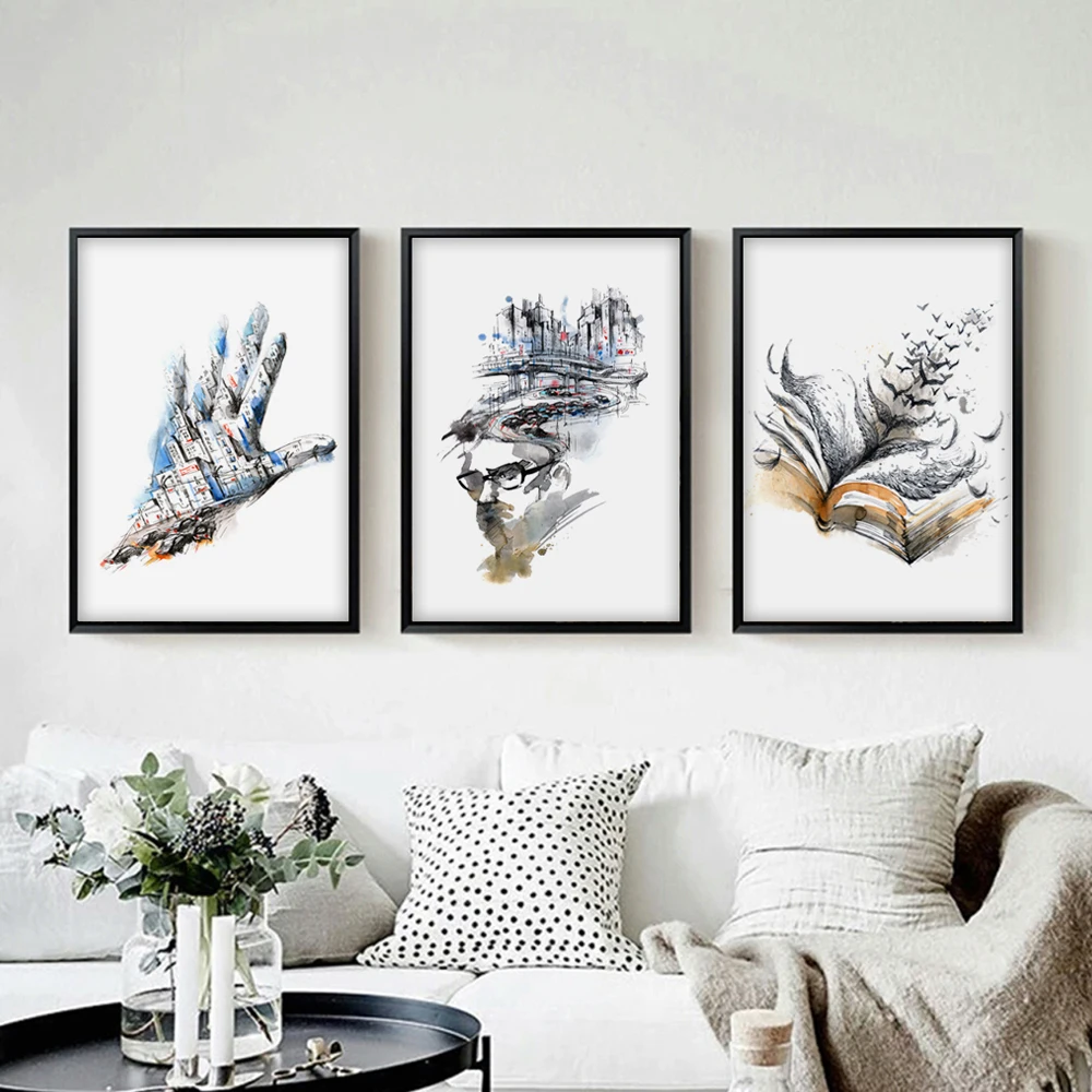 Online Get Urban Wall Art Canvas Aliexpress Com Alibaba Group Modern Abstract Watercolor Urban Angle A4 Canvas Painting Art Print Poster Picture Wall Paintings Home Decoration Decor