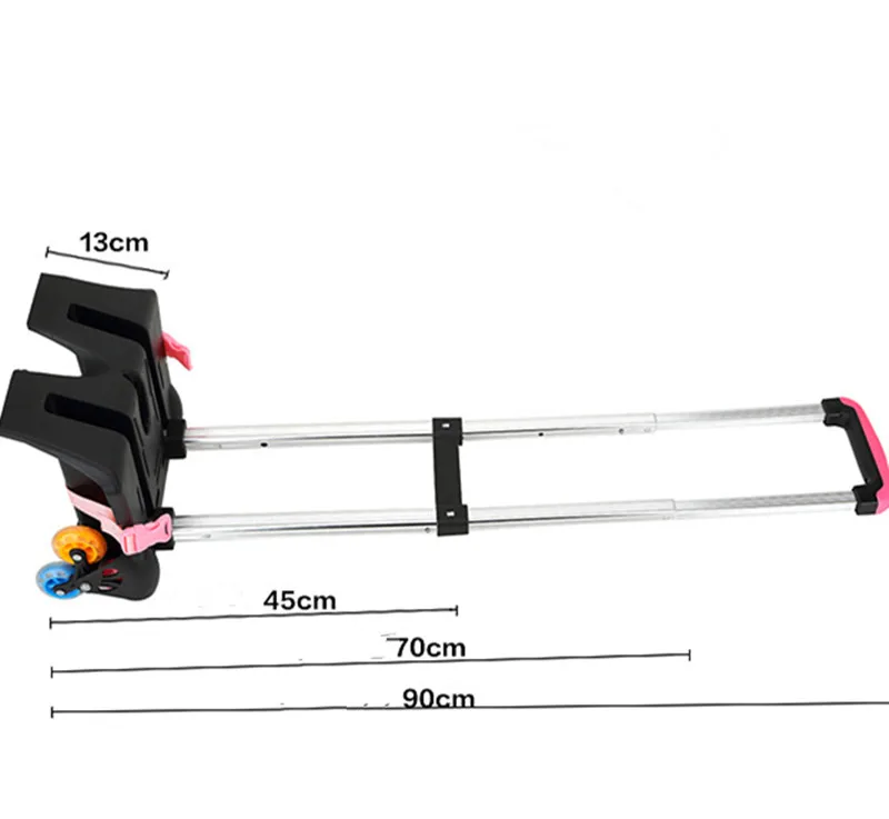 Aluminum alloy Pull Rod Bracket Roll Cart Trolley School Bags easy climb stairs,mochila infantil rodinha mochilas reduce load