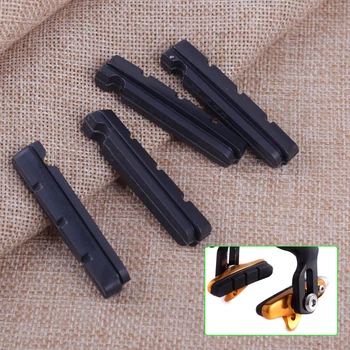 

LETAOSK 4pcs Mountain Bike Road Cycling Rubber Brake Holder Pads Shoes Black for Carbon Rims Dura Ace Ultegra 105 CARTRIDGE
