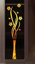 Новая серебряная Золотая зеркальная Настенная Наклейка s гостиная вход домашний декор на стену зеркало Цветочная ваза Слива акриловое зеркало 3d наклейка - Цвет: A gold