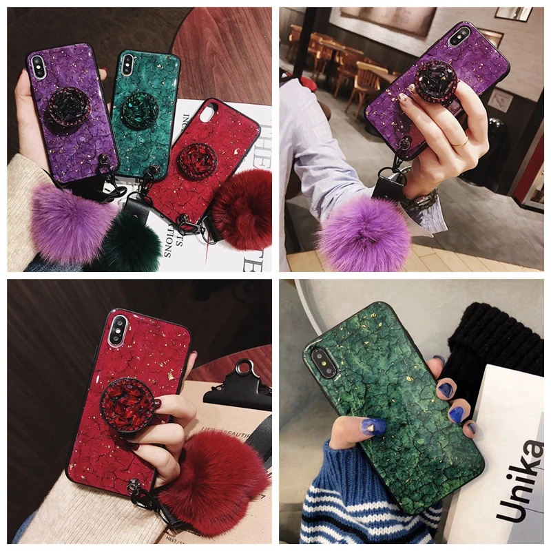 

Mobile phone cover for samsung Galaxy A8 A8plus case S8 S9 plus note8 note9 Gold leaf glue dripping mobile phone protective cove
