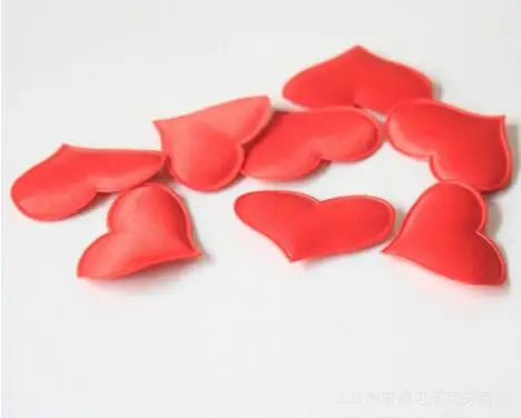 Вечерние сувениры DIY Сатиновые в форме сердца тканевый искусственный цветок лепестки Свадебная вечеринка Декор разбрызгивание конфетти 20 упаковок