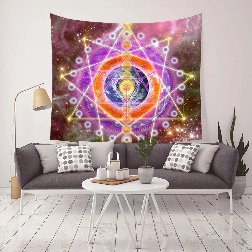 

Room Fashion Mandala Chakra Meditation Yoga Blanket Indian Tapestry Wall Hanging Home Decor