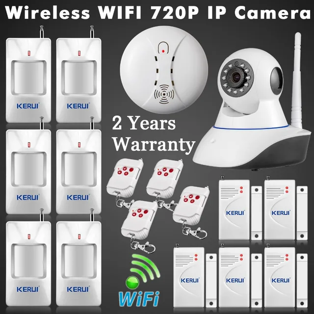 ISO Android APP Remote Control Wifi IP Camera Alarm System