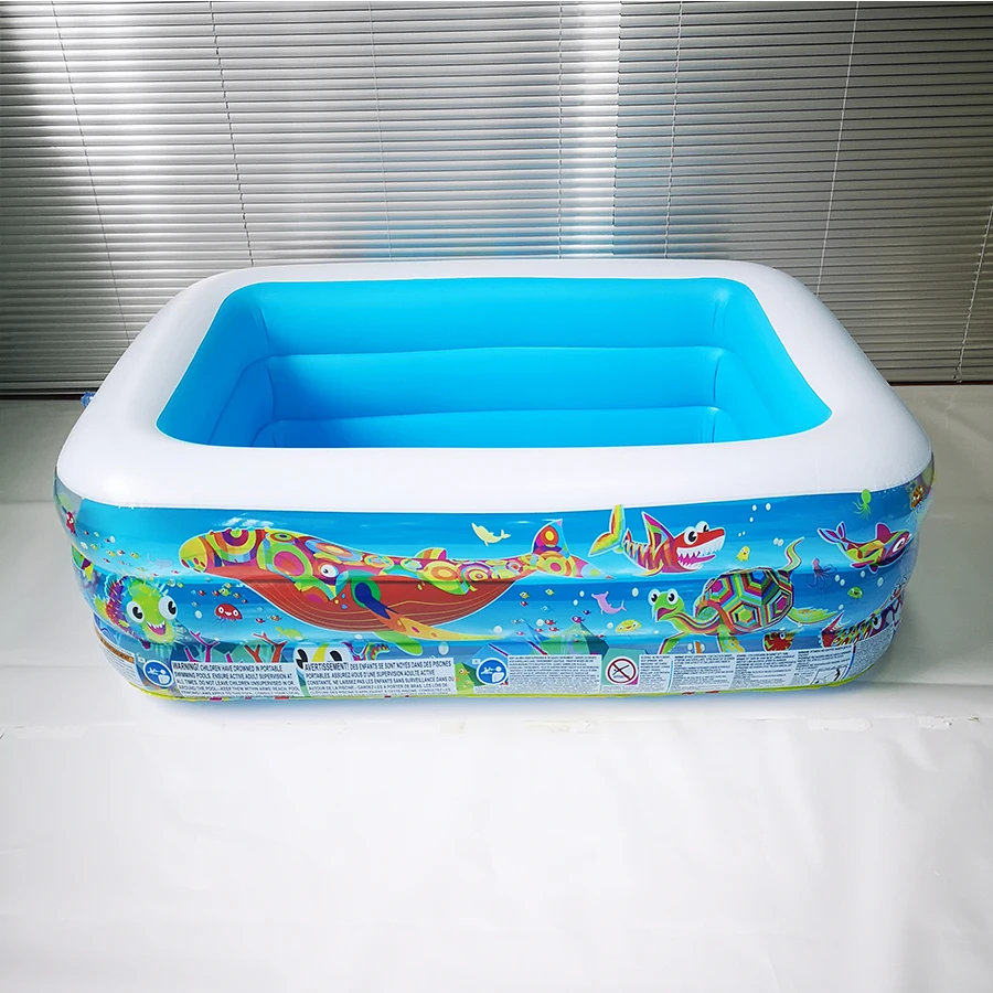 Plástica da Piscina das Crianças da Parte Inflável da Isolação da Banheira da Piscina do Jogo das Crianças Piscina Inflável Retangular Inferior 21 Mamãe e Bebê