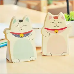 Каваи милый Lucky Cat животных мини планировщик Стикеры блокнот школьные принадлежности Материал Важная Memo повестки дня Примечания для