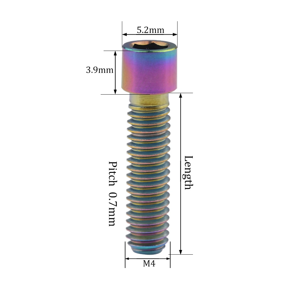 Титановый M4 X 10 13,5 15 20 25 мм шестигранный ключ маленькая головка болт для велосипеда переключатель заднего/переднего переключателя H/L регулировочные винты
