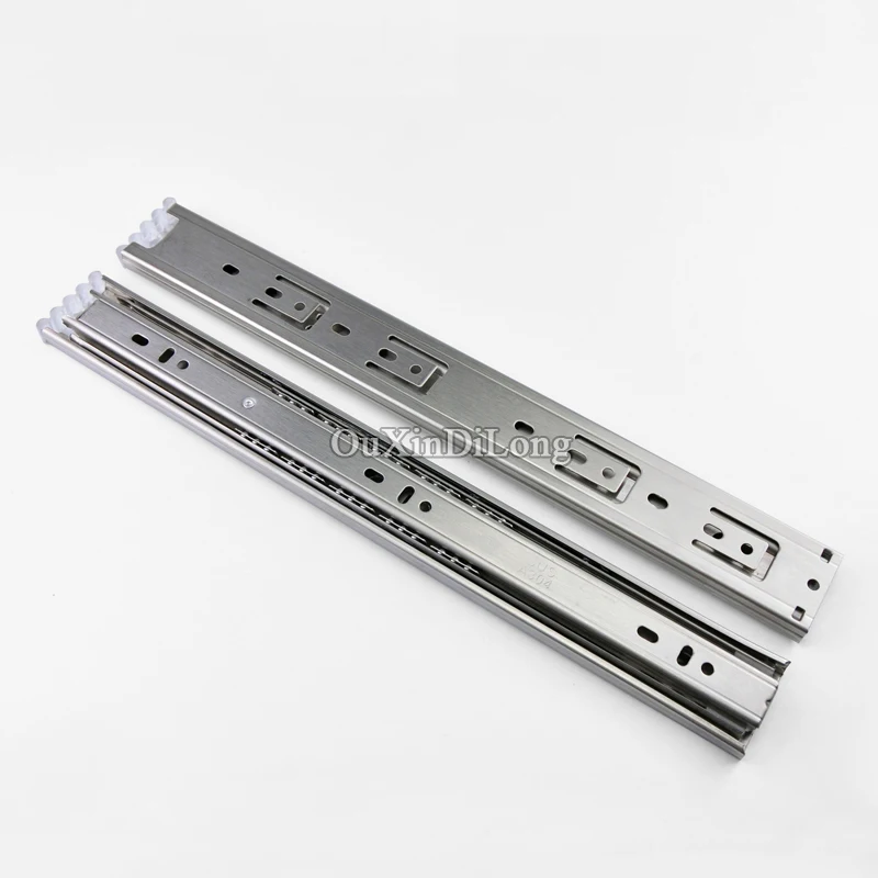 Hot Stainless Steel 3 Fold Telescopic Drawer Runners Slides Rails