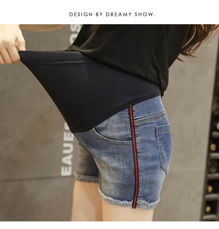 Стрейчевые джинсовые шорты для беременных женщин летние взрывные штаны летнее платье модные джинсовые леггинсы с дырками