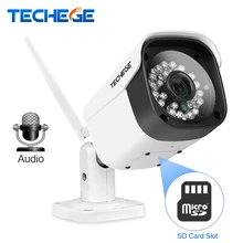 Techege WiFi IP Camera Aduio 1080P 960P 720P ONVIF P2P Motion Detection RTSP Email Alert Outdoor Waterproof Metal CCTV Camera