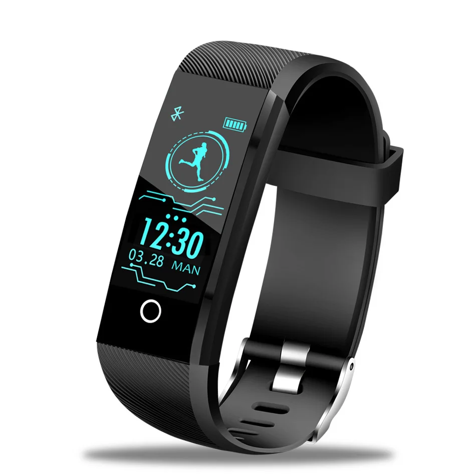 LIGE новые умные часы для мужчин, измеритель артериального давления, пульсометр, фитнес-трекер, Женский умный Браслет, спортивный браслет, смарт-браслет - Цвет: Black