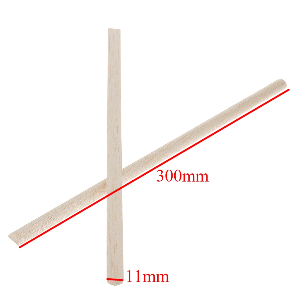 10 штук пробкового дерева необработанные деревянные ремесла полукруглый стержень дюбеля-11 мм