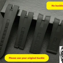 Роскошный бренд 26,5 черный натуральный резиновый силиконовый ремешок для часов Ремешок для часов Roger Dubuis для серии EasyDiver 46 мм Циферблат логотип