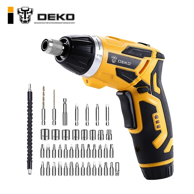 DEKO GCD3.6DKB беспроводной электрический отвертка бытовой литий-ионный Перезаряжаемые дрель/Драйвер Мощность пистолет инструменты светодио дный свет BMC