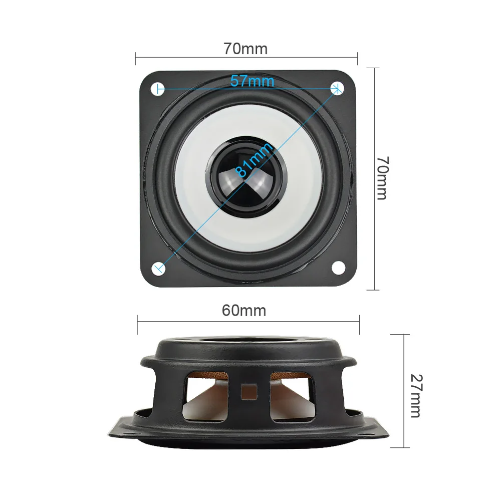 AIYIMA 2 шт 2,75 дюймов басовый пассивный радиатор 70 мм динамик вспомогательный НЧ-динамик Vbration пластина для 2," 4" дюймов сабвуферный динамик DIY