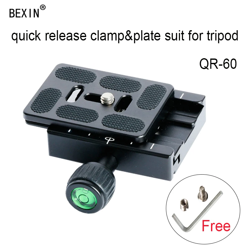 cheap QR60 Camera quick releas clamp tripod area dslr camera clamp mount camera adapter for arca swiss camera with quick shot plate