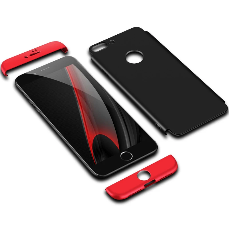 

360 Full Shockproof Phone Case For Iphone 6 6S 7 Plus ,360 Degree 3 in 1 Cover Hard PC Protective Coque For IPhone 6 6S 7 Plus