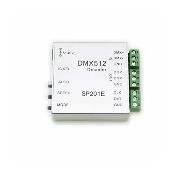 

LED full-color light bar controller DMX512 decoder SP201E constant current controllable stage lighting WS2812B WS2811 LPD6803