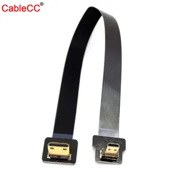 

Zihan 50cm 90 Degree Down Angled FPV Micro HDMI Male to Mini HDMI FPC Flat Cable for GOPRO Multicopter Aerial Photography