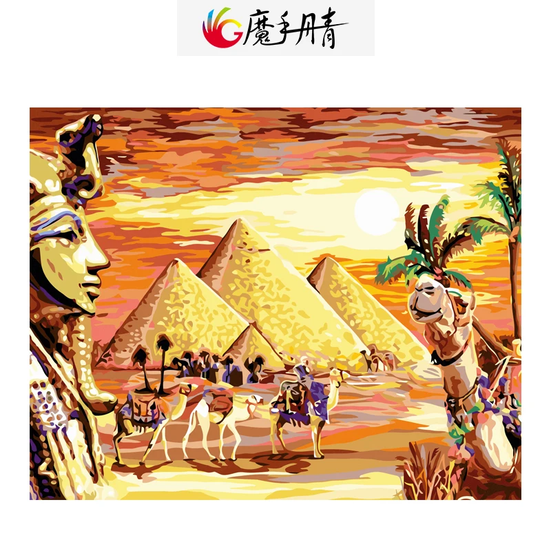 Egypt Scenery Diy Painting Picture Drawing By Numbers Handpainted