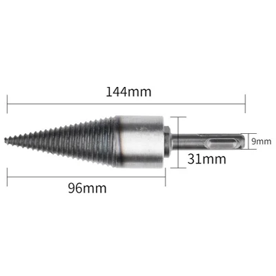Высококачественные сверла по металлу колоть дрова разделительный инструмент для разделения конус колуны древесины прямоугольного сечения дерева автомат защити дрова измельчитель - Цвет: For percussive drill