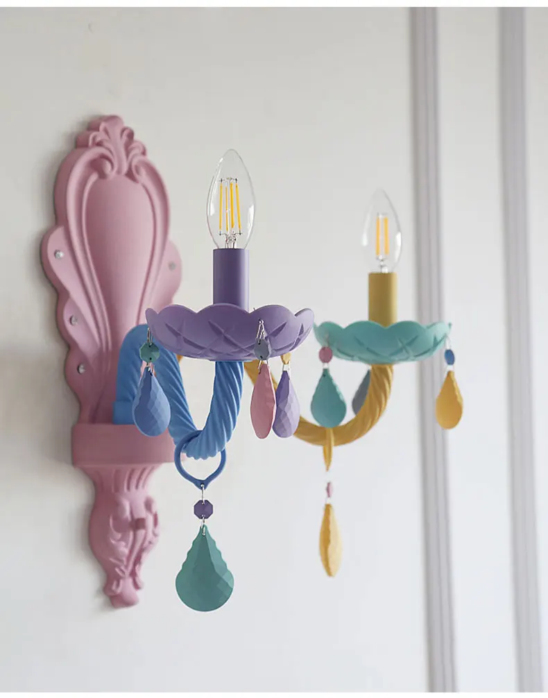 米度儿童房灯创意水晶壁灯现代简约彩色客厅电视墙壁灯北欧灯具-tmall_08