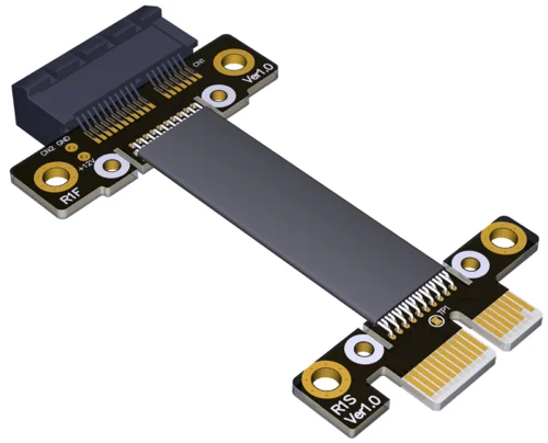 

Riser PCI Express PCIe Gen3.0 x1 x16 Mining Graphics Card Ribbon Extension Cable 25cm PCI-E 1x 16x 3.0 R11SF with Power Line