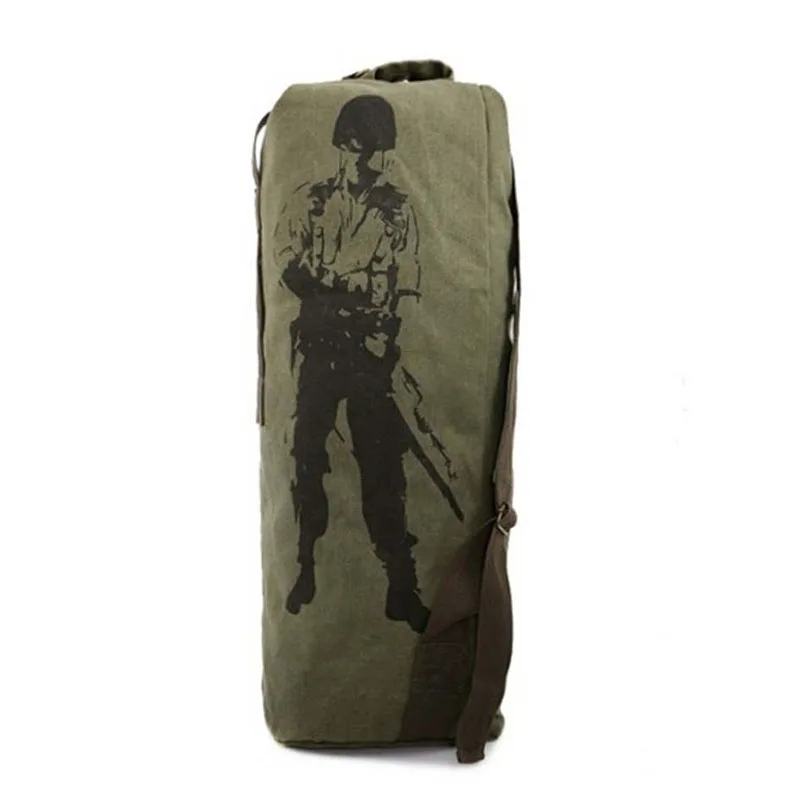 Scione унисекс дорожные рюкзаки на шнурке военные многофункциональные холщовые сумки на плечо большая емкость цилиндрический портативный рюкзак