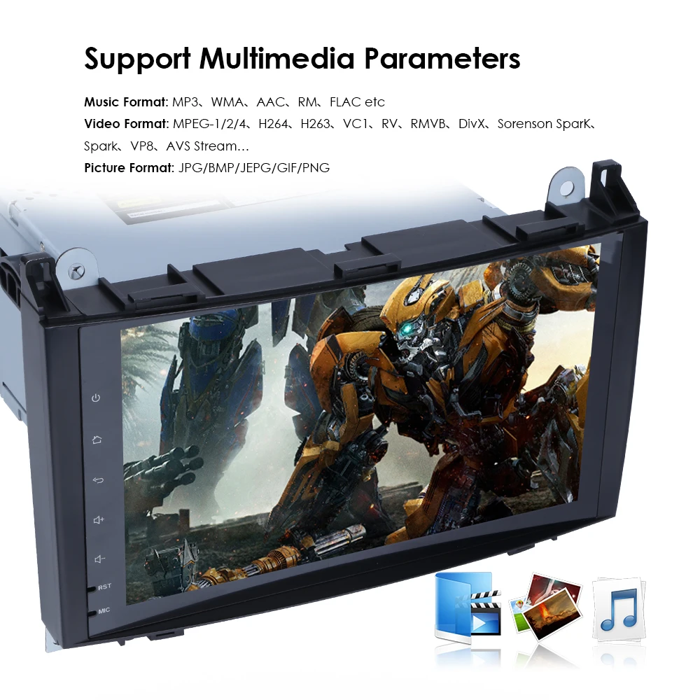 Excellent New Quad core 9 Inch 2 Din Android 9.0 Car Multimedia Player For Mercedes/Benz/Sprinter/Viano/Vito/B-class/B200/B180 RDS Camera 18