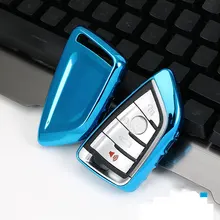 Estilo do carro Macio TPU Tampa Da Caixa de Proteção para 3 4 Botões Chave Inteligente Lâmina Chave de BMW X1 X5 X6 série Proteger Shell Cobre