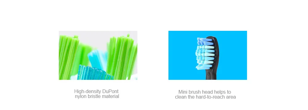 Alfawise SG - 949 Sonic Electric Toothbrush with Smart Timer Five Brushing Modes Waterproof with 3 Brush Heads